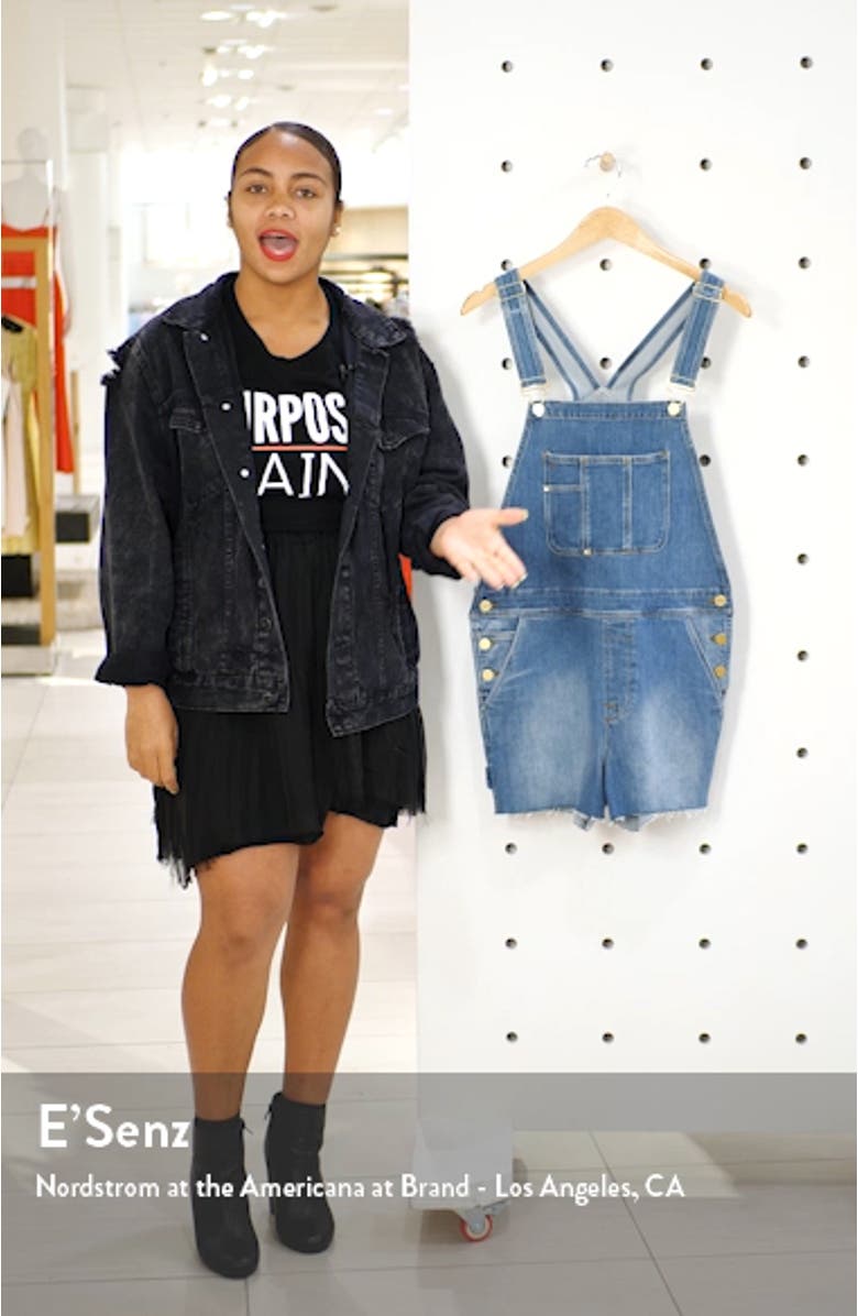 Le Garcon Cutoff Short Denim Overalls, sales video thumbnail