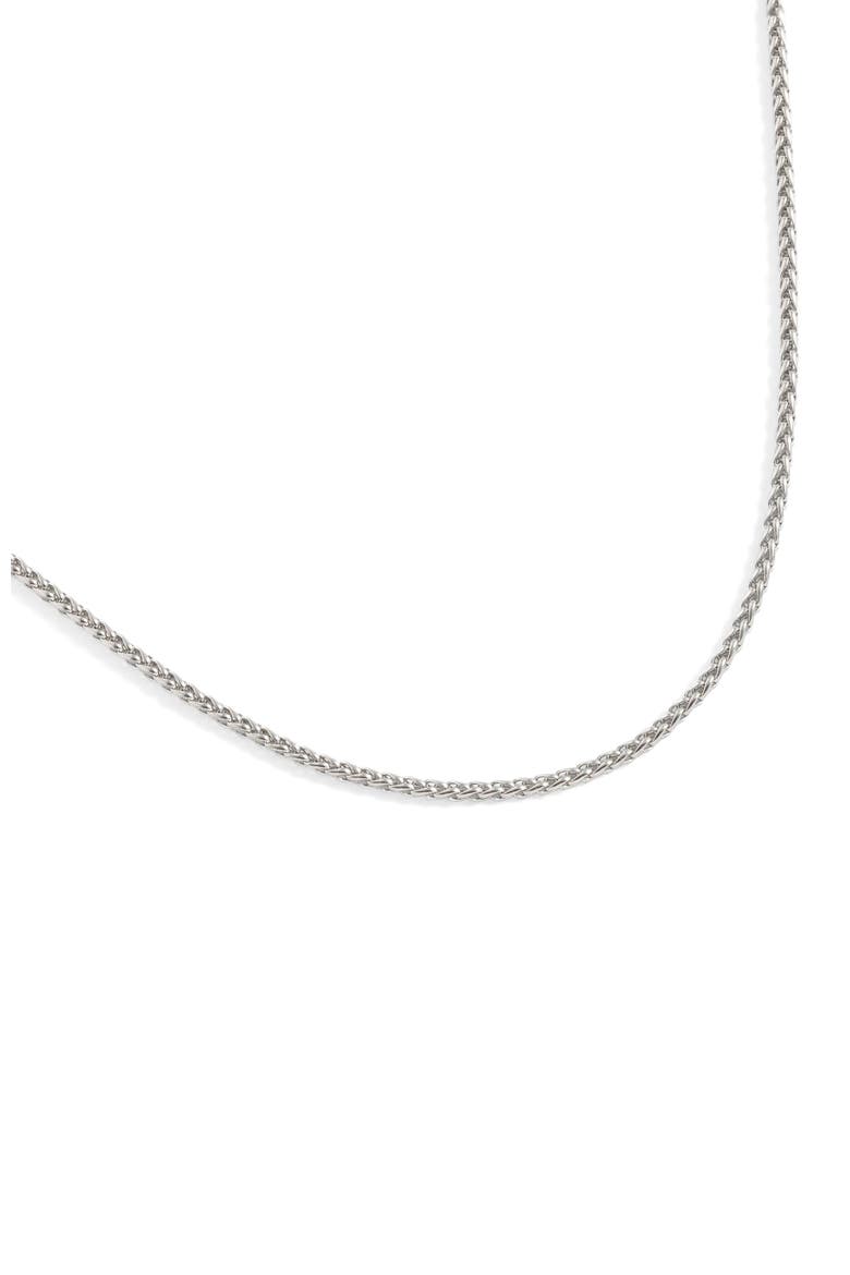 Wheat Chain Layering Necklace, Alternate, color, Silver