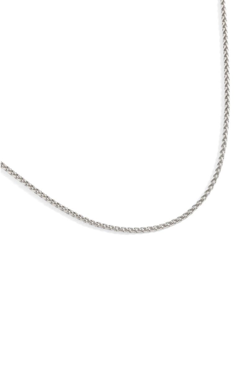 Alex and Ani Wheat Chain Layering Necklace, Alternate, color, Silver