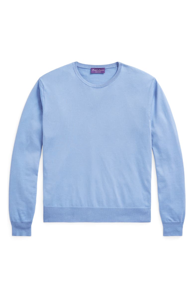 Ralph Lauren Purple Label Cotton Crewneck Sweater, Alternate, color, 