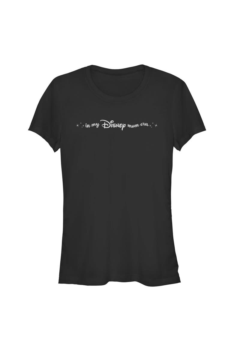 Junior's Disney In My Sparkly Mom Era  Graphic T-Shirt, Main, color, Black