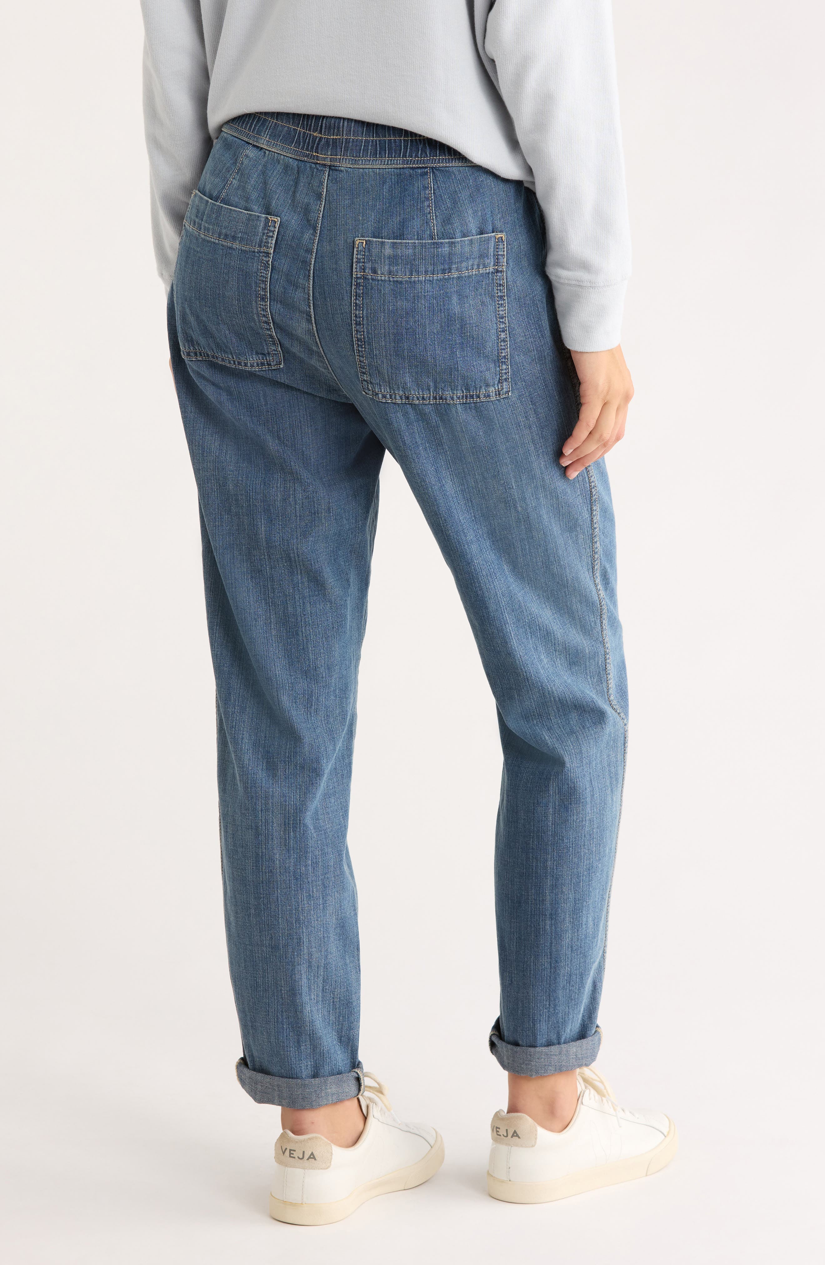 Cotton Chambray Denim Pants - image 4