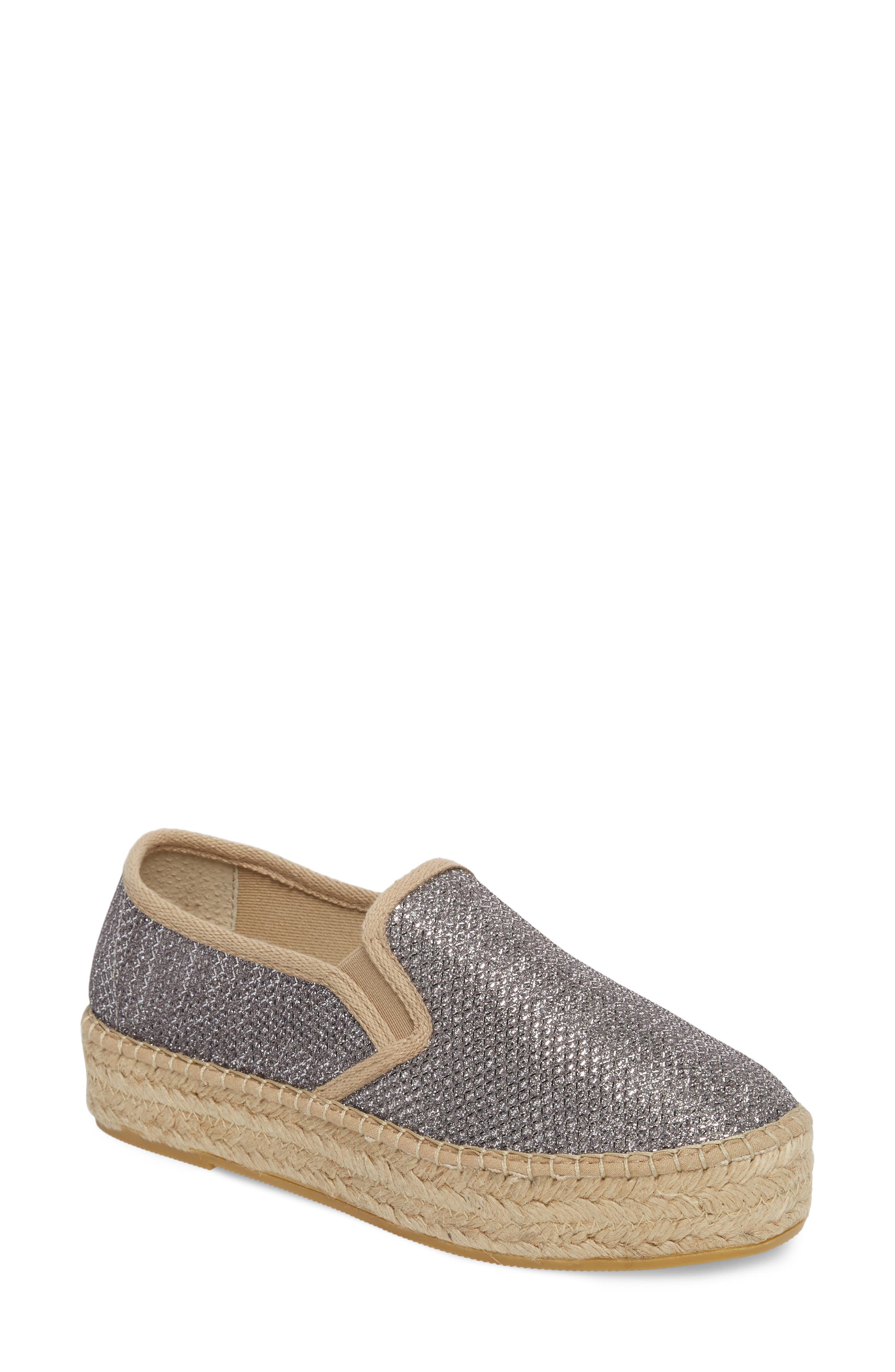 Fonda Platform Espadrille Sneaker, Main, color, LEAD FABRIC