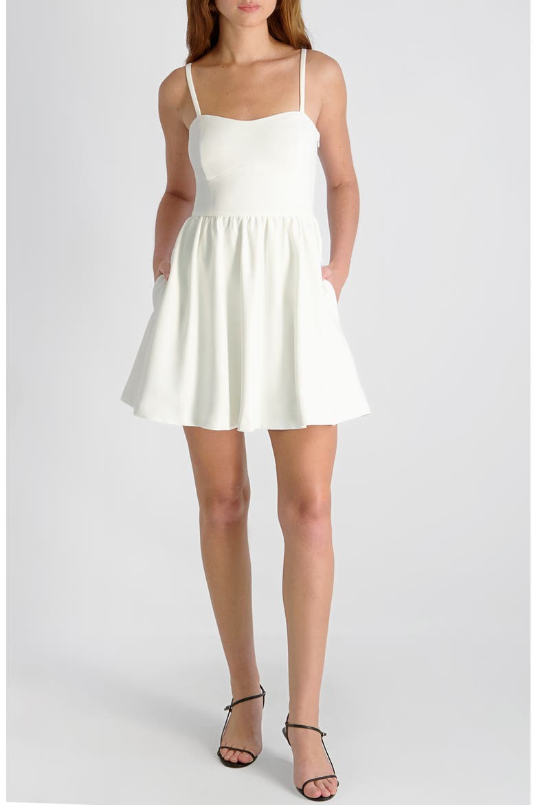 Whisper Sleeveless Minidress, Main, color, SUMMER WHITE