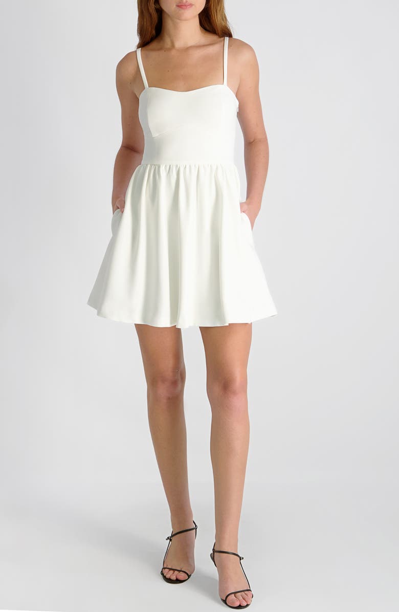 French Connection Whisper Sleeveless Minidress, Main, color, Summer White