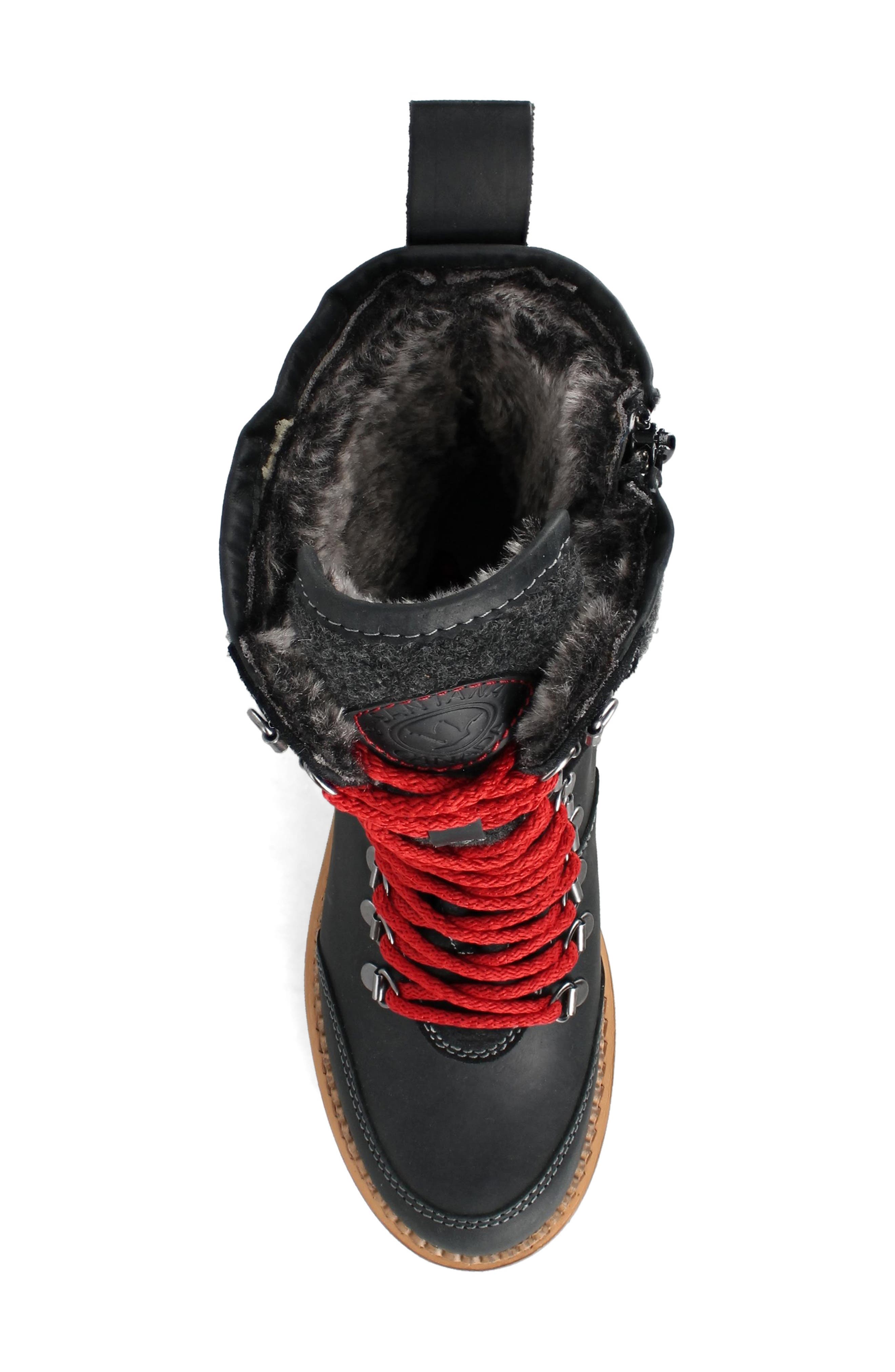 Cariboo Waterproof Mixed Media Boot, Alternate, color, BLACK RED