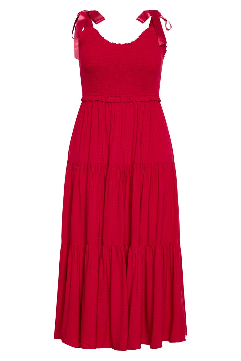Cosmopolitan Tie Strap Sundress, Alternate, color, CRANBERRY