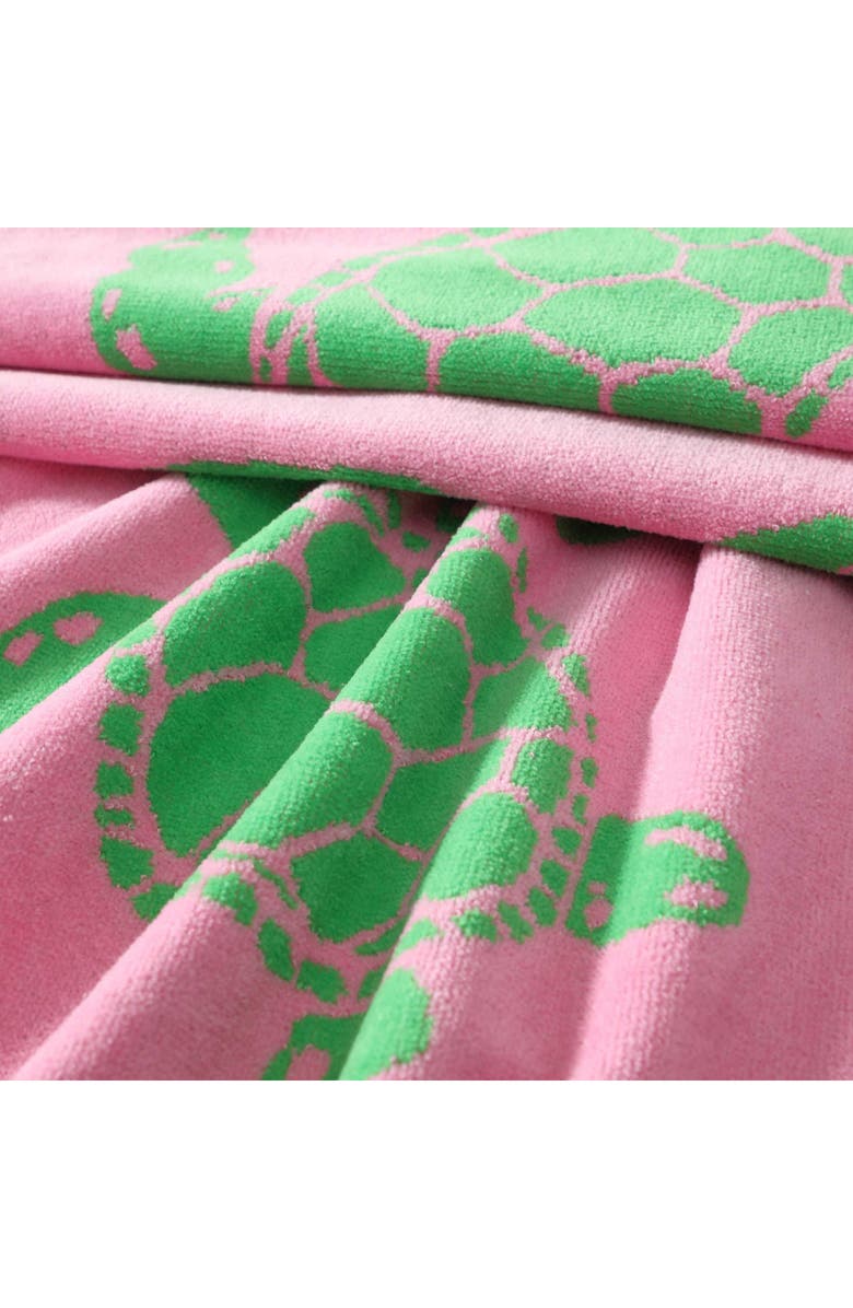 Tommy Bahama Turtle Cotton Beach Towel, Alternate, color, Light / Medium Pink