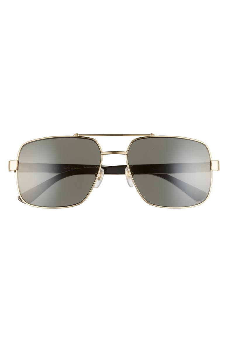 60mm Navigator Sunglasses, Alternate, color, SHINY ENDURA GOLD