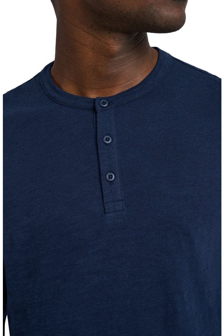 Long Sleeve Slub Henley, Alternate, color, DEEP NAVY