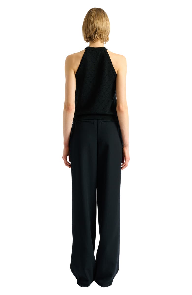 Balmain Sleeveless knit top, Alternate, color, Black