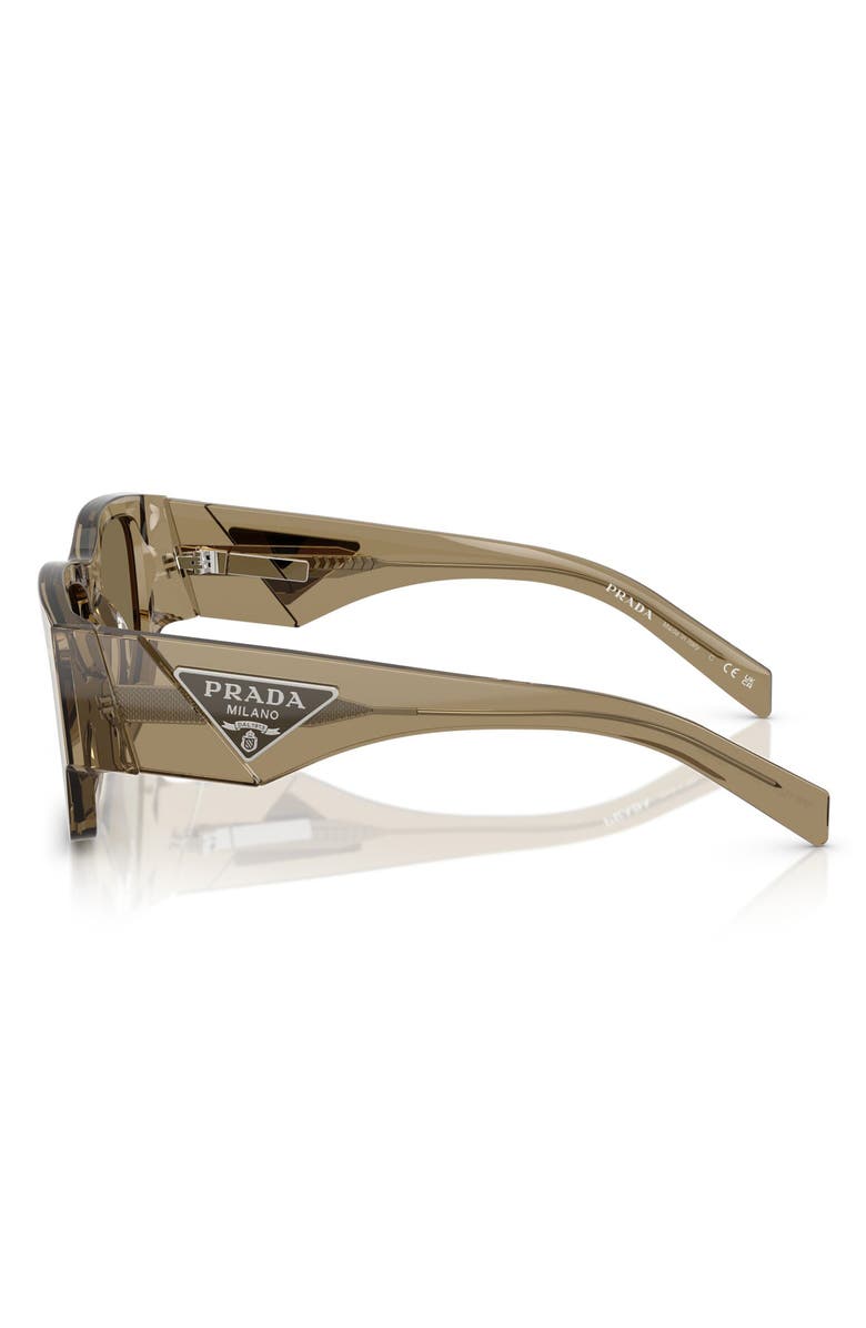 Prada 55mm Square Sunglasses, Alternate, color, Bark / Light Brown
