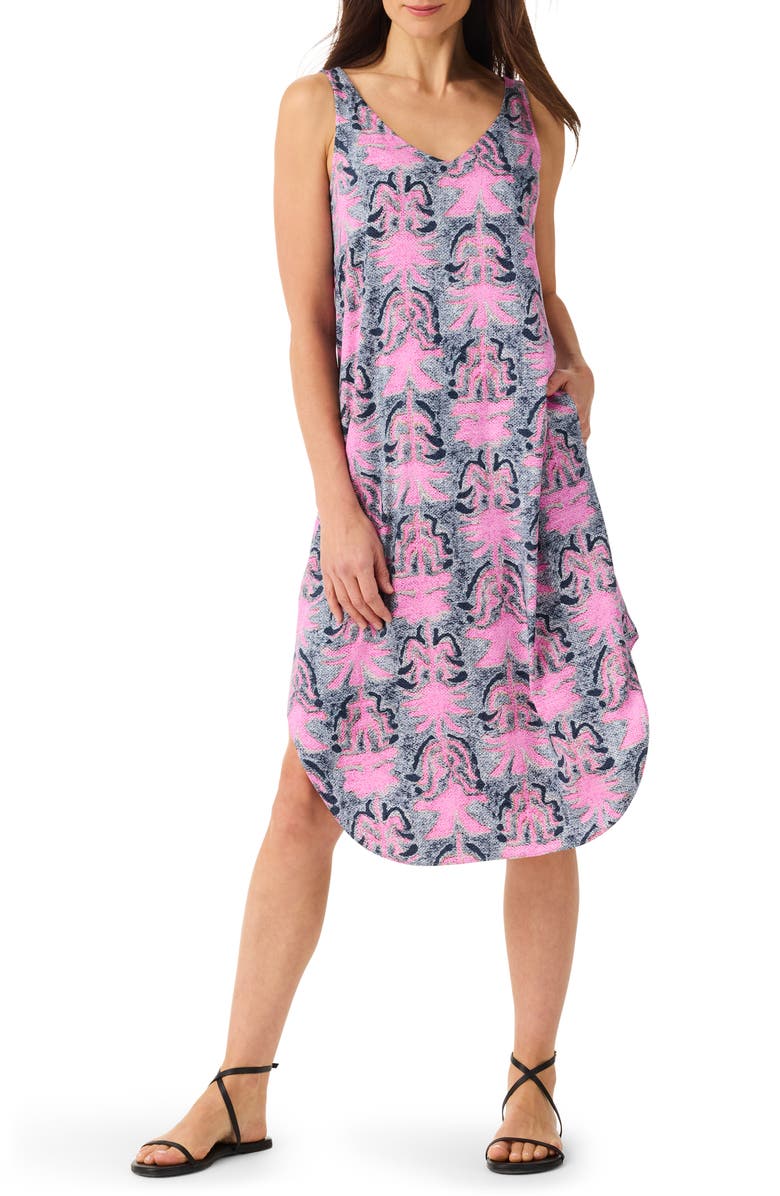 NIC+ZOE Petal Patch Live-In Midi Tank Dress, Main, color, Pink Multi