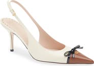 パンプス [VALENTINO] Garavani Bepointy Slingbacks Valentino Garavani Bepointy Slingback in Nero & Ivory | FWRD