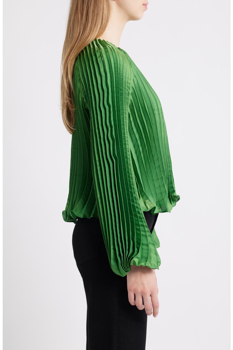 Giulia Plissé Top, Alternate, color, GREEN