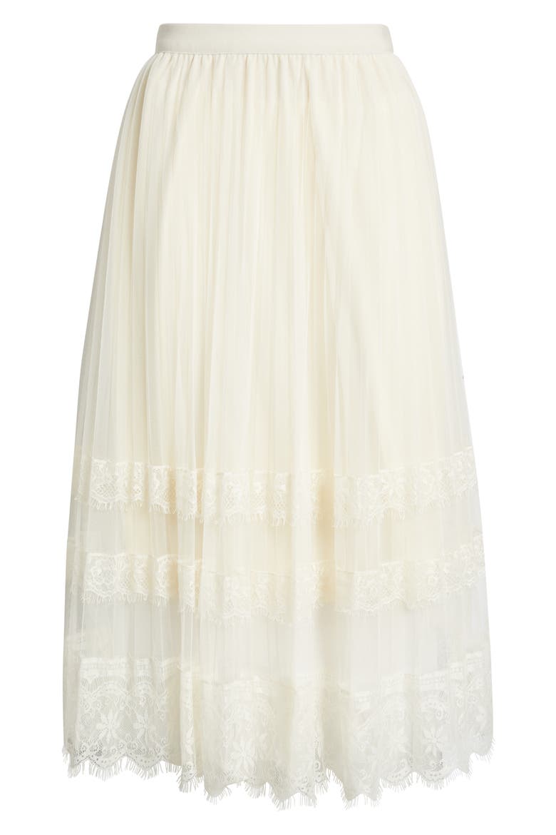 Tove Lace Tulle Skirt, Alternate, color, IVORY