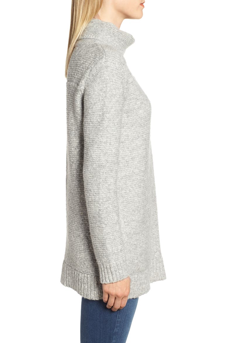 Malvern Roll Collar Sweater, Alternate, color, LIGHT GREY MARL