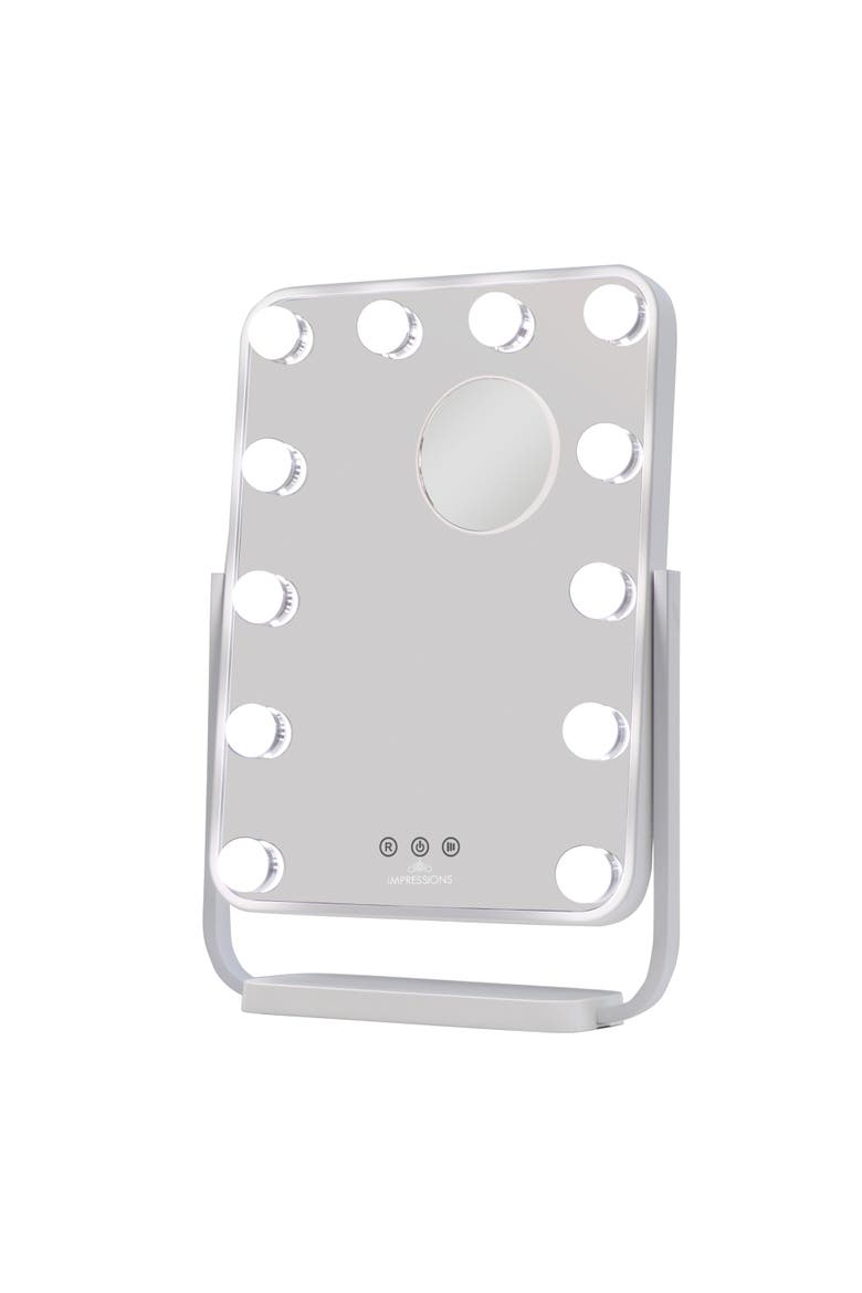 Contour Tri-Tone LED Makeup Mirror, Main, color, White