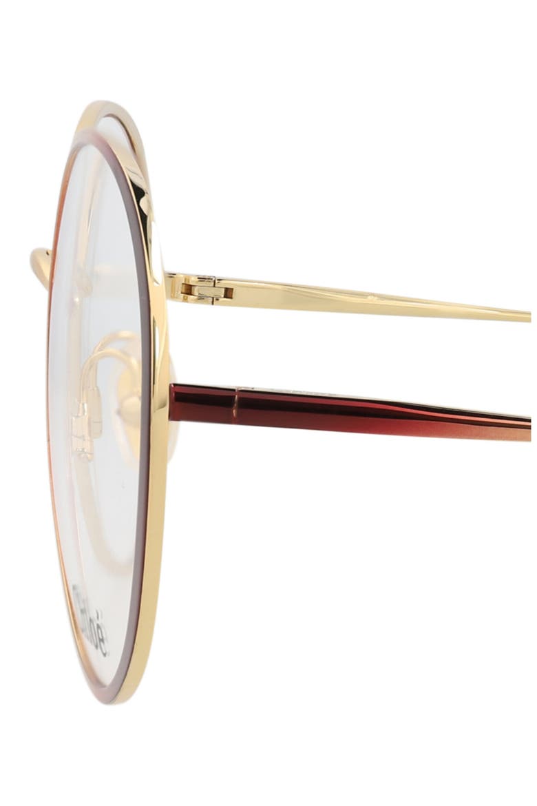 56mm Round Optical Glasses, Alternate, color, BURGUNDY BURGUNDY TRANSPARENT