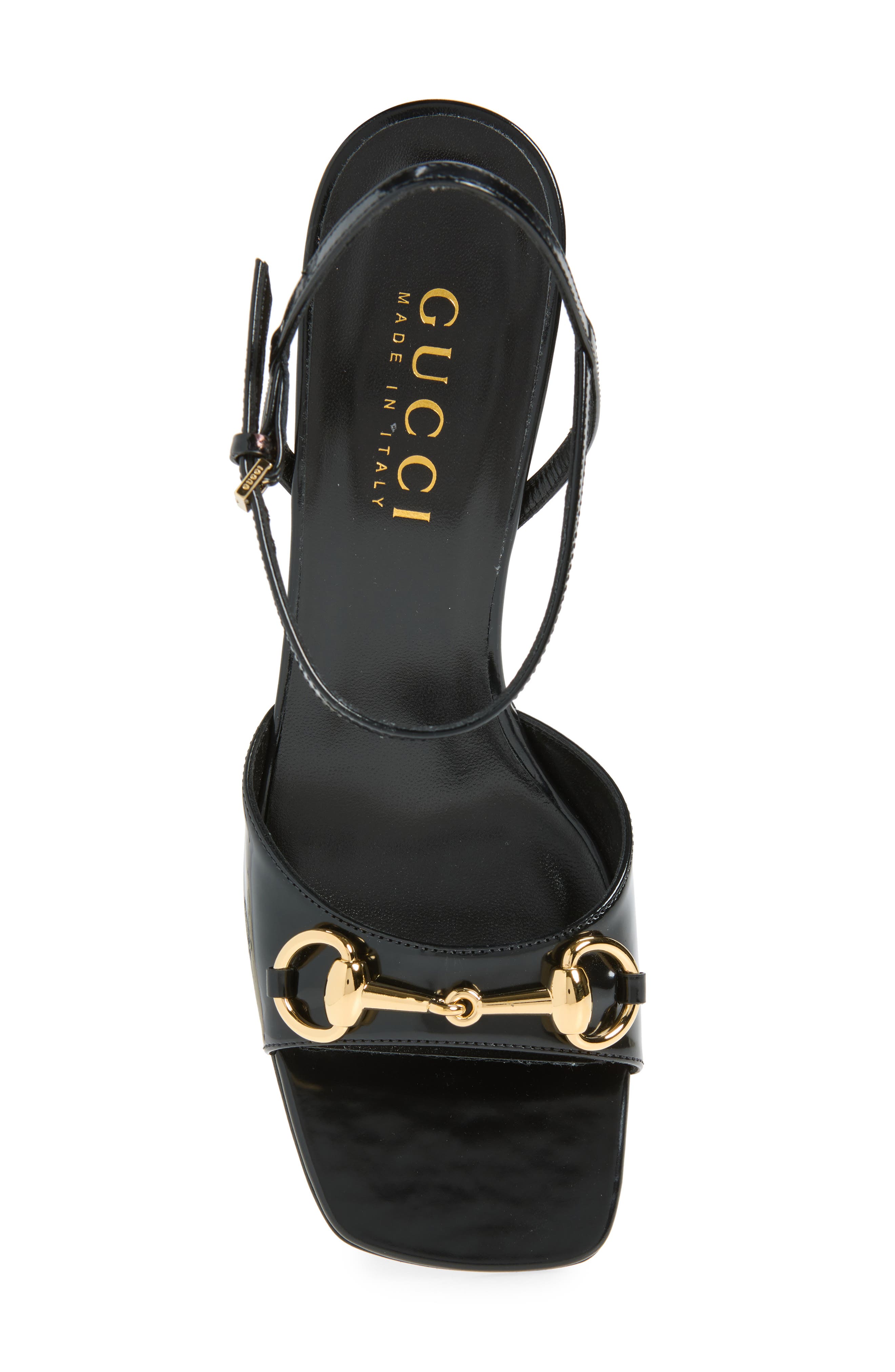 Gucci Signora Horsebit Sandal, Alternate, color, Nero