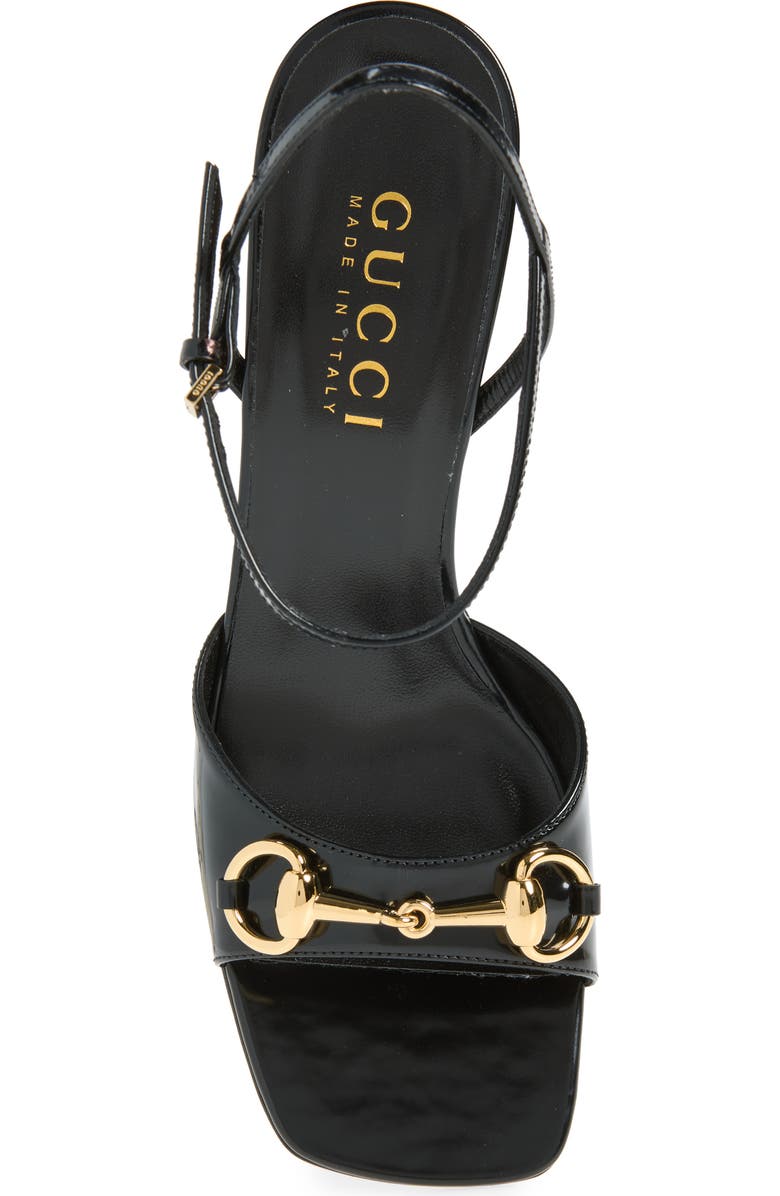 Gucci Signora Horsebit Sandal, Alternate, color, Nero