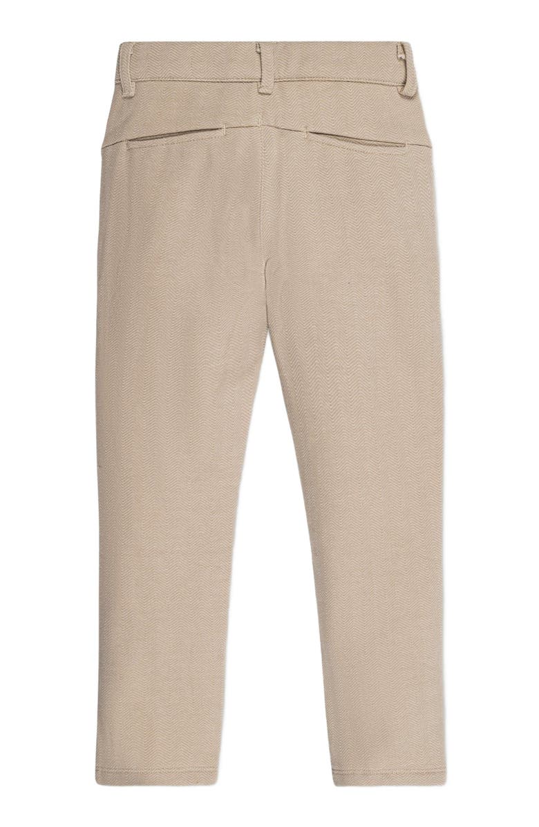 Hope & Henry Boys' Fleece Suit Pant, Kids, Alternate, color, Taupe Herringbone Fleece