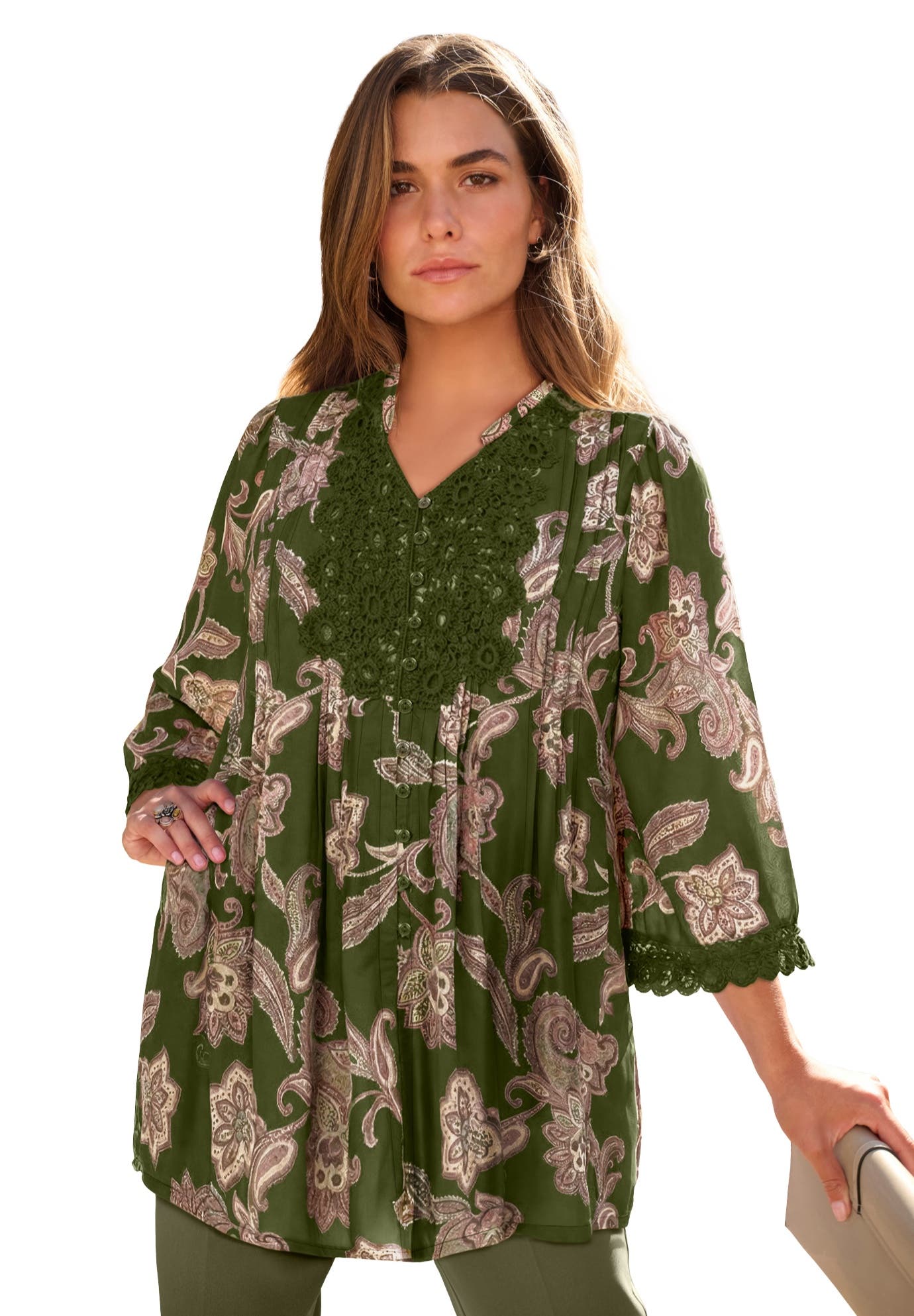 DARK OLIVE BALI PAISLEY