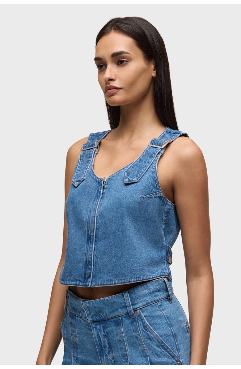 Hudson Jeans buckle vest, Alternate, color, Elm