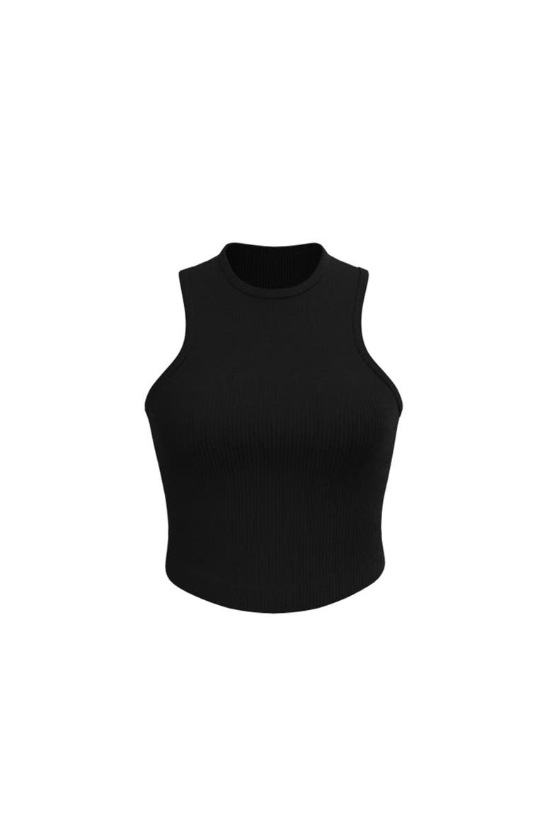 Cloud II Rib High Neck Tank, Alternate, color, Midnight