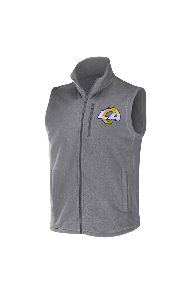 NFL X DARIUS RUCKER Men's NFL x Darius Rucker Collection by Fanatics Gray Los Angeles Rams Polar Fleece Full-Zip Vest, Alternate, color, Gray