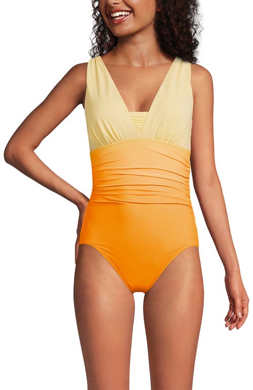 Shop Lands' End Slender Suit Grecian Low Leg One Piece Swimsuit