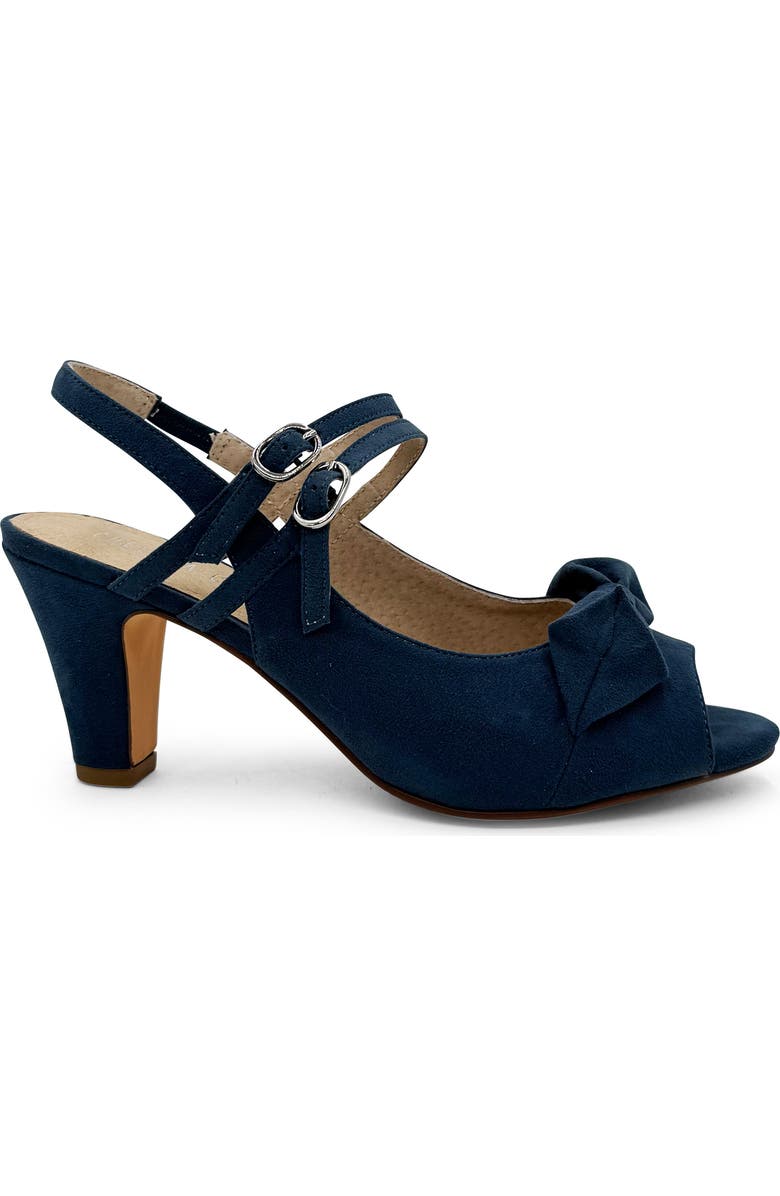 CHELSEA CREW Lady Slingback Peep Toe Pump, Alternate, color, Blue Micro