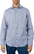 TailorByrd Mélange Linen Blend Button-Up Shirt