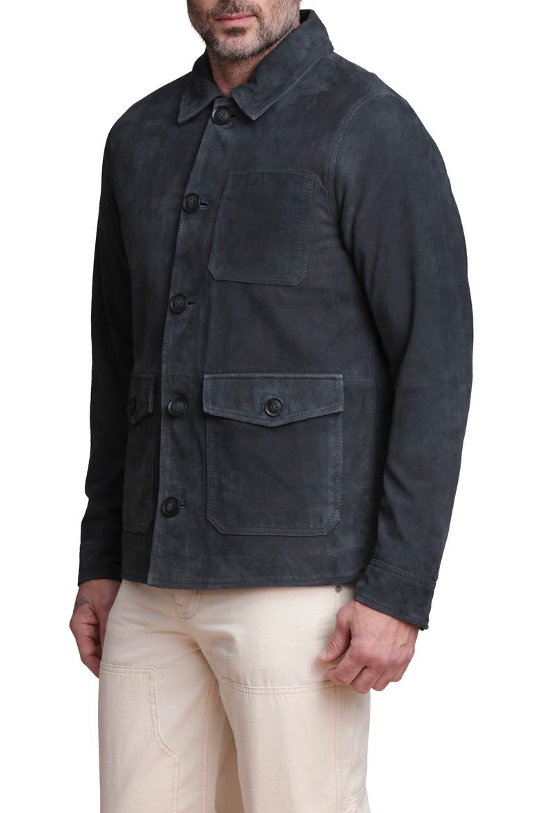 Suede Barn Jacket, Alternate, color, DUSK
