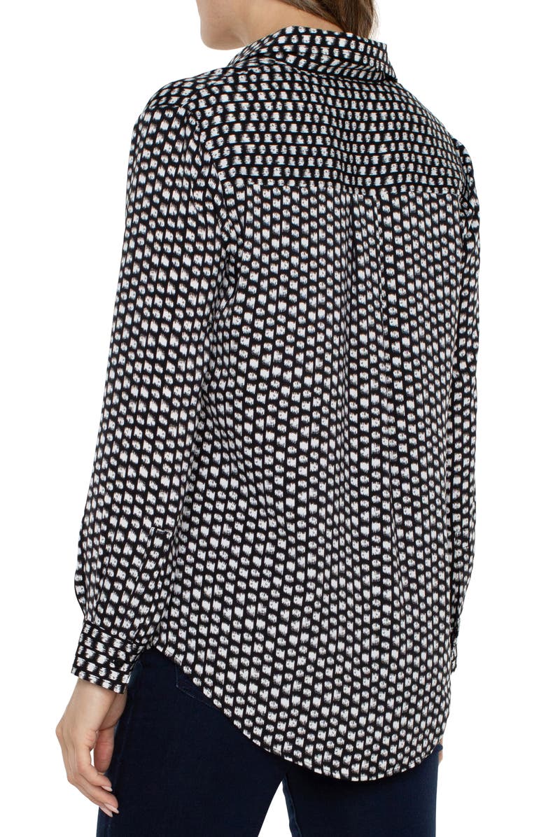 Liverpool Los Angeles Dot Print Button-Up Shirt, Alternate, color,