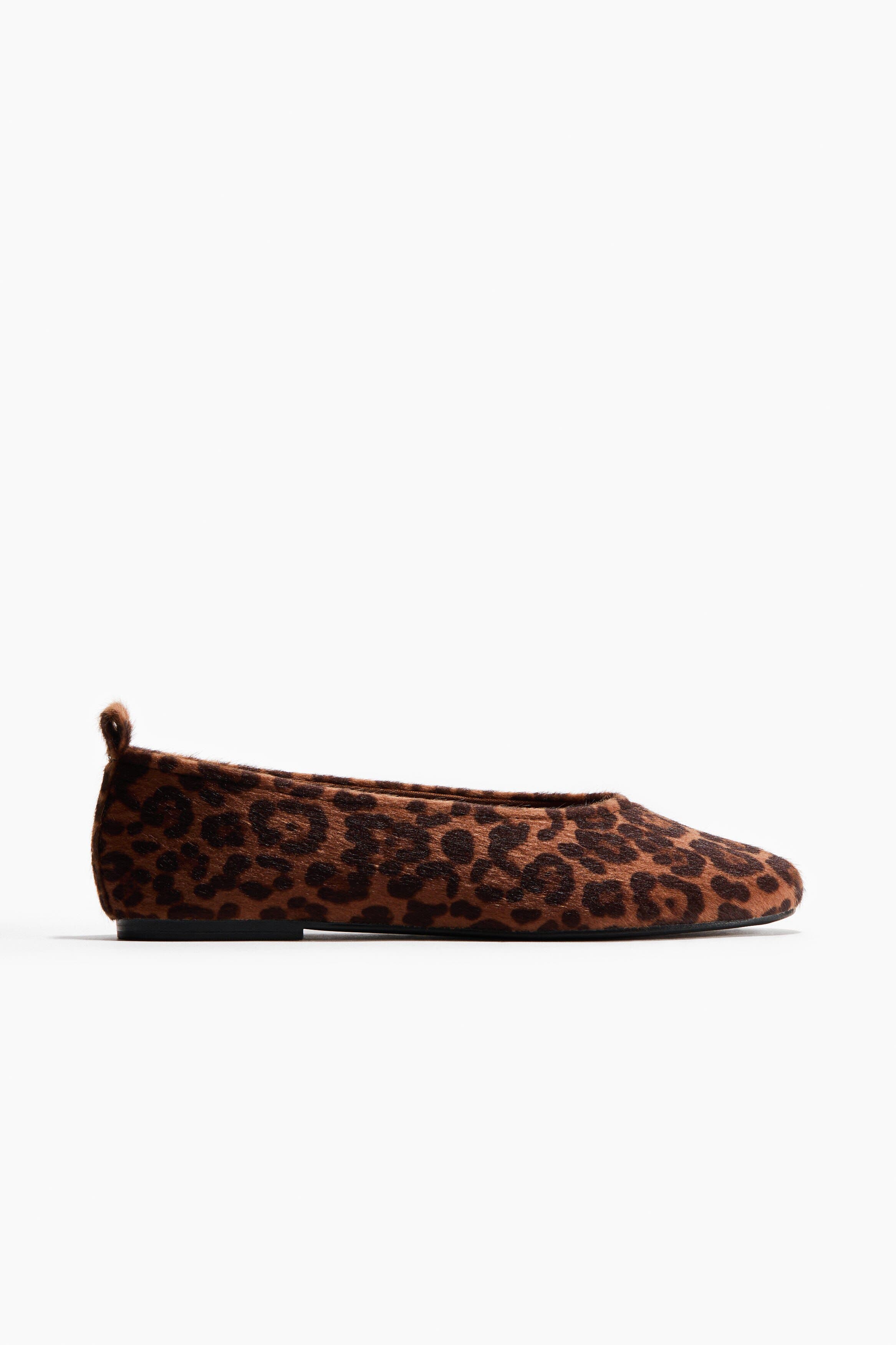 H&M Ballet Flats, Alternate, color, Brown/Leopard Print