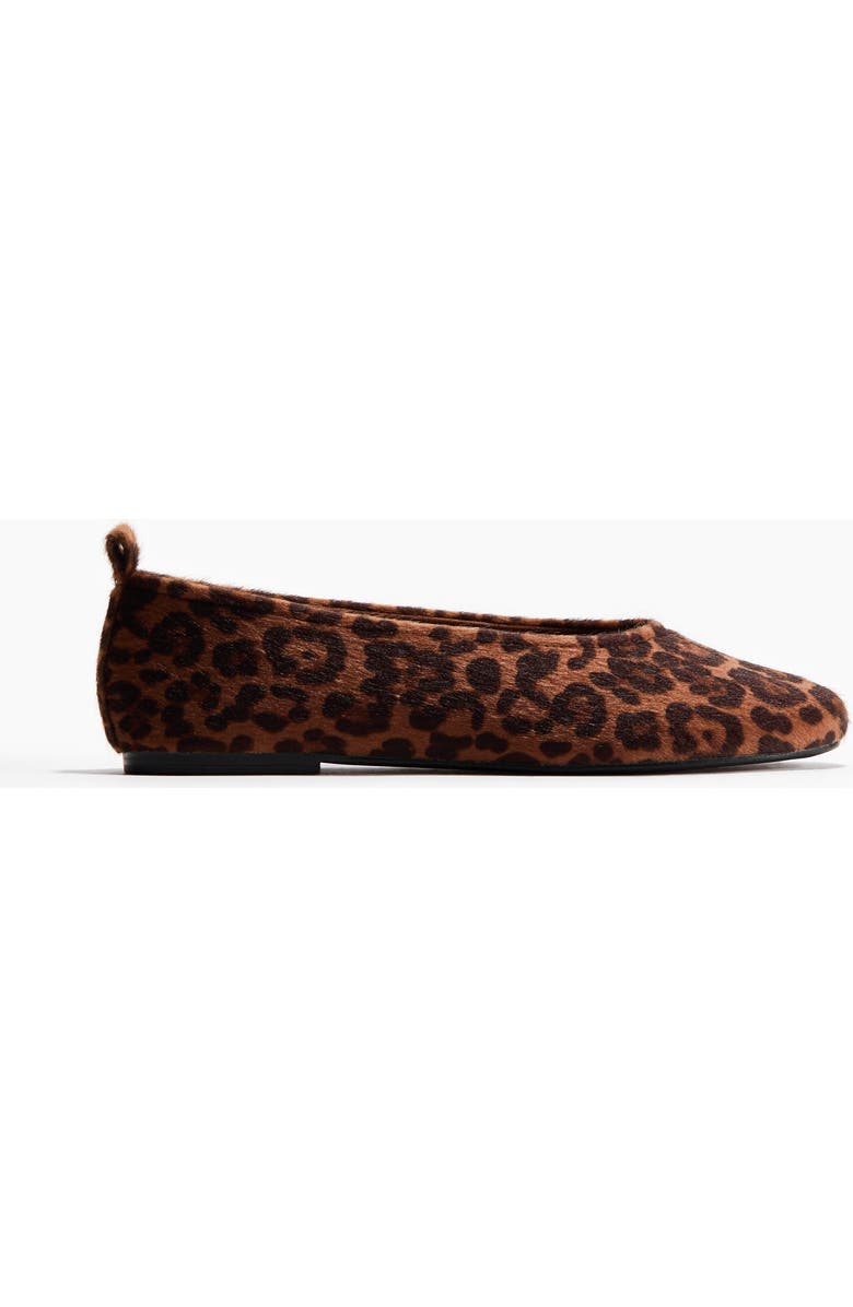 H&M Ballet Flats, Alternate, color, Brown/Leopard Print