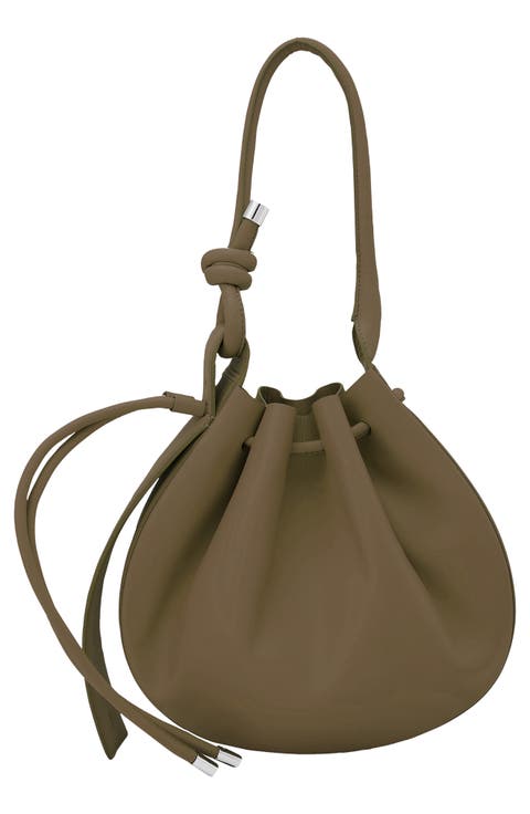 Medium Ina Pebble Leather Shoulder Bag