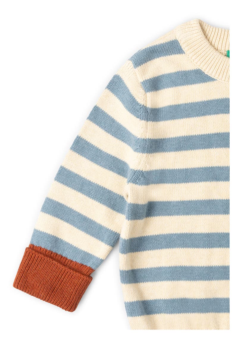 Kids' Stripe Organic Cotton Sweater, Alternate, color, BLUE