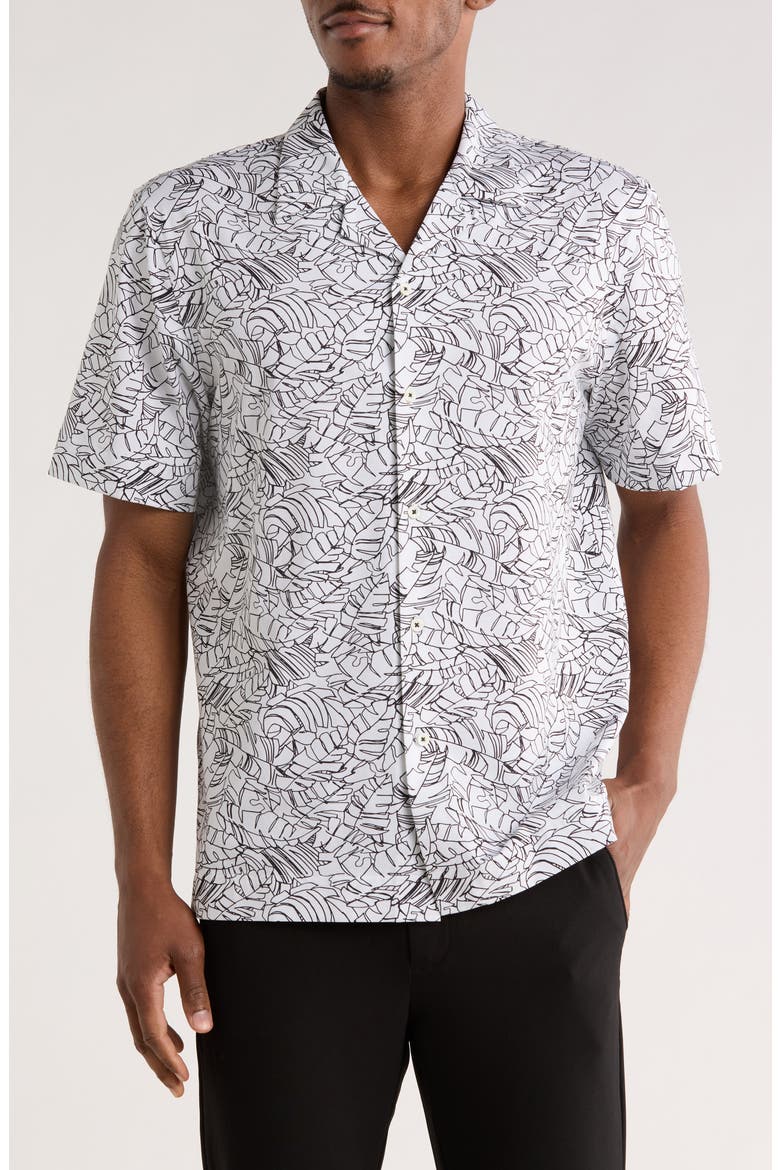 Print Camp Shirt, Main, color, WHITE