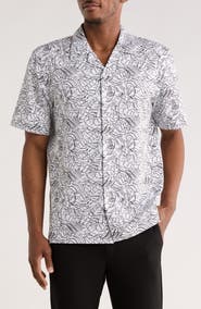 Bugatchi Print Camp Shirt