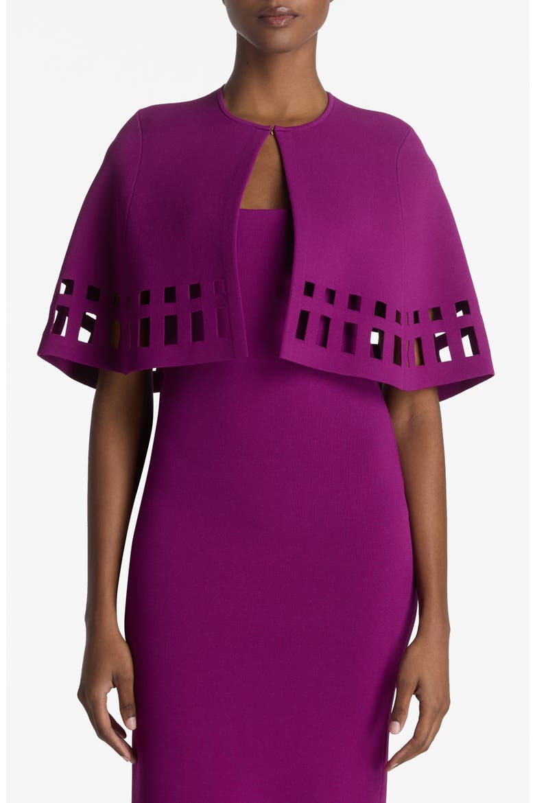 Cutout Milano Knit Cape, Main, color, AZALEA