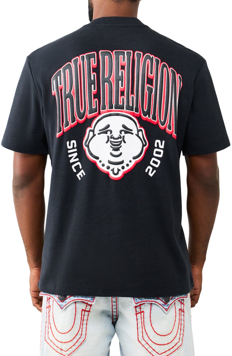 True Religion Buddha Cotton Graphic Henley, Alternate, color, 