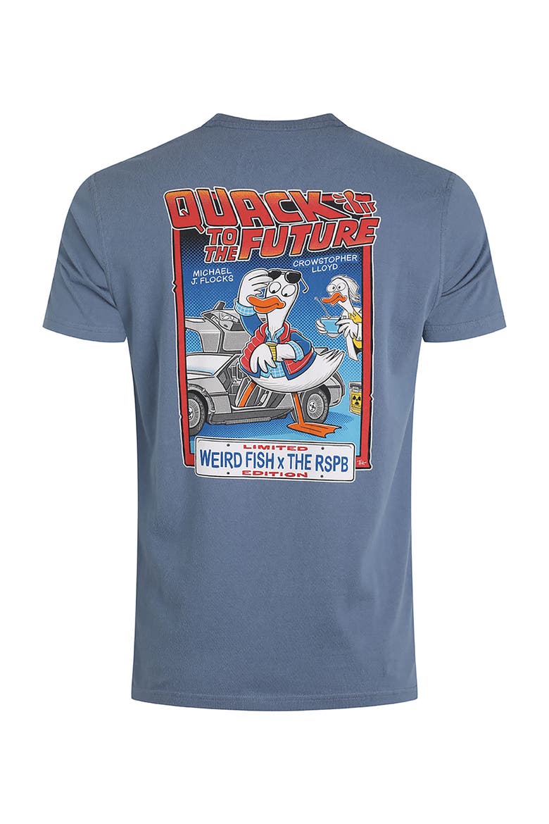 Quack To The Future RSPB Artist T-Shirt, Alternate, color, Mid Blue