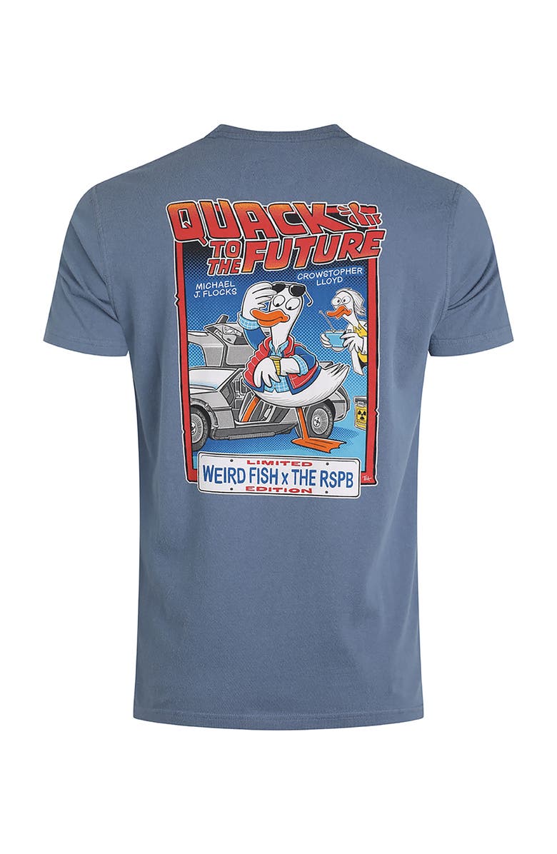 Weird Fish Quack To The Future RSPB Artist T-Shirt, Alternate, color, Mid Blue