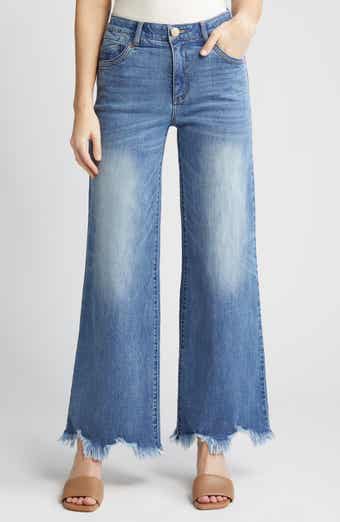 Wit & Wisdom 'Ab'Solution Raw Hem Wide Leg Jeans