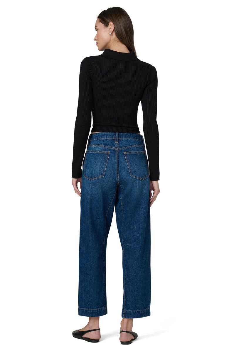 Joe's Jeans The Lisa Crop Rib Polo Sweater, Alternate, color, Black