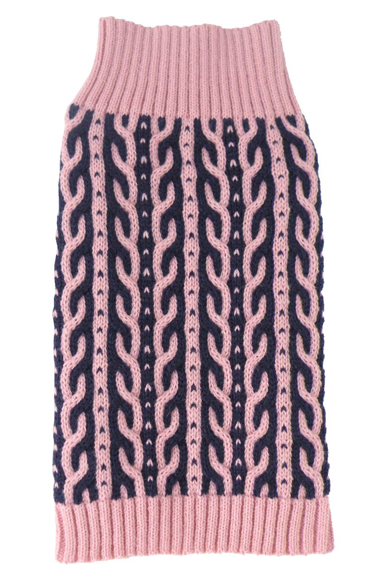 Harmonious Dual Weave Sweater - Small, Main, color, PINK AND NAVY BLUE