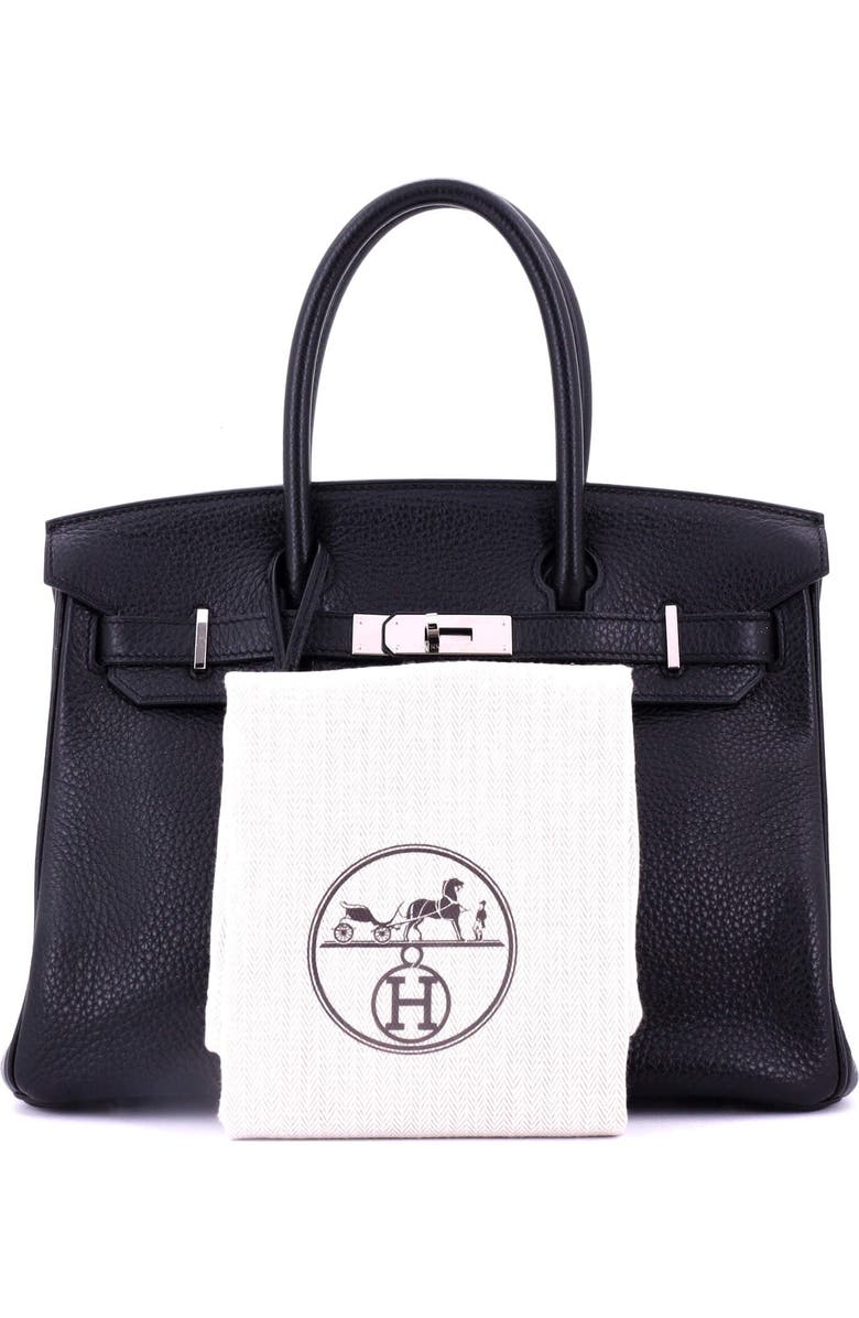 Pre-Owned Hermes Birkin Handbag Black Togo with Palladium Hardware 30, Alternate, color,