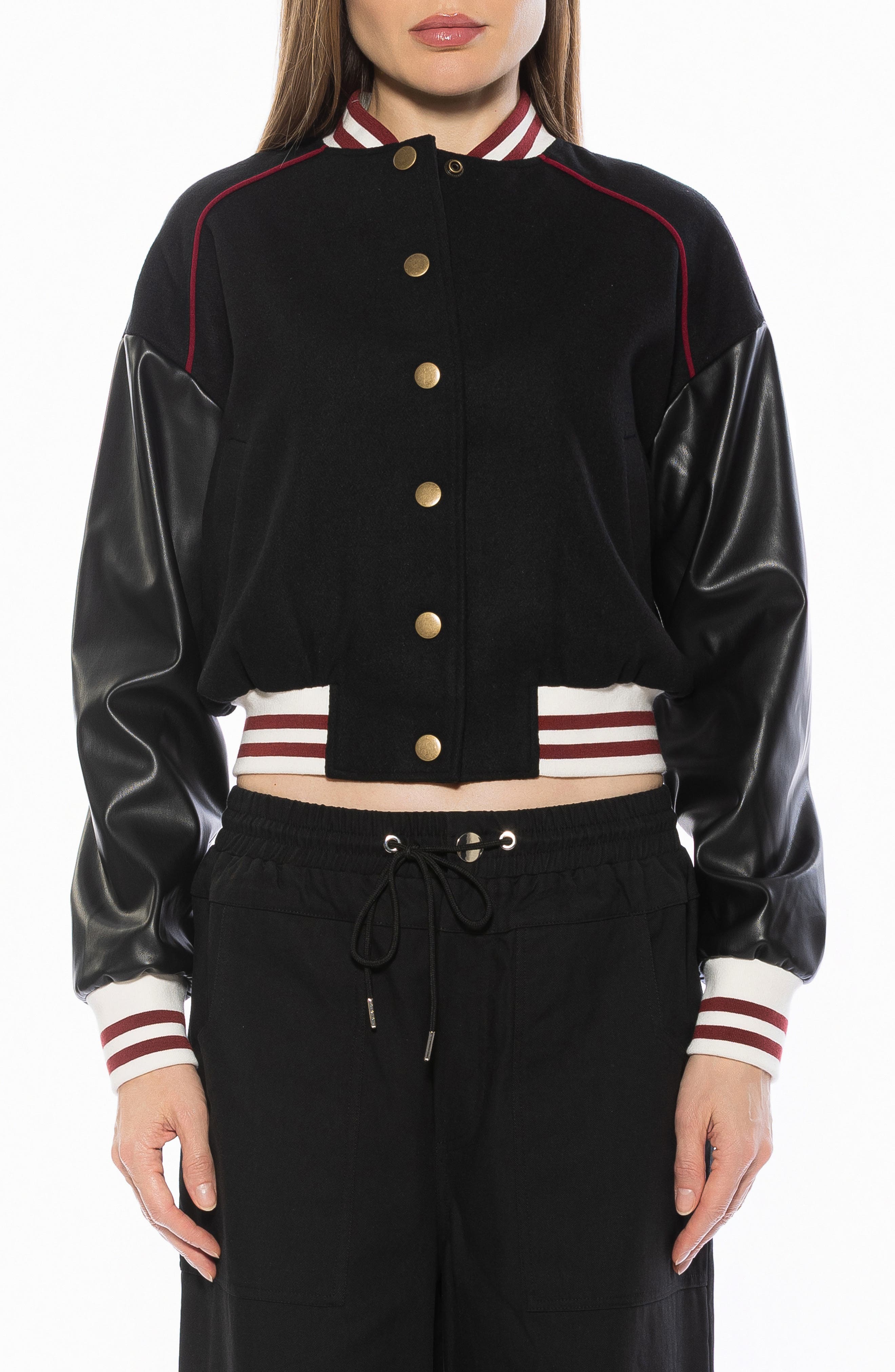 Alexia Admor Ciela Varsity Bomber Jacket